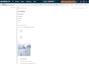 Markdown to ServiceNow gallery image