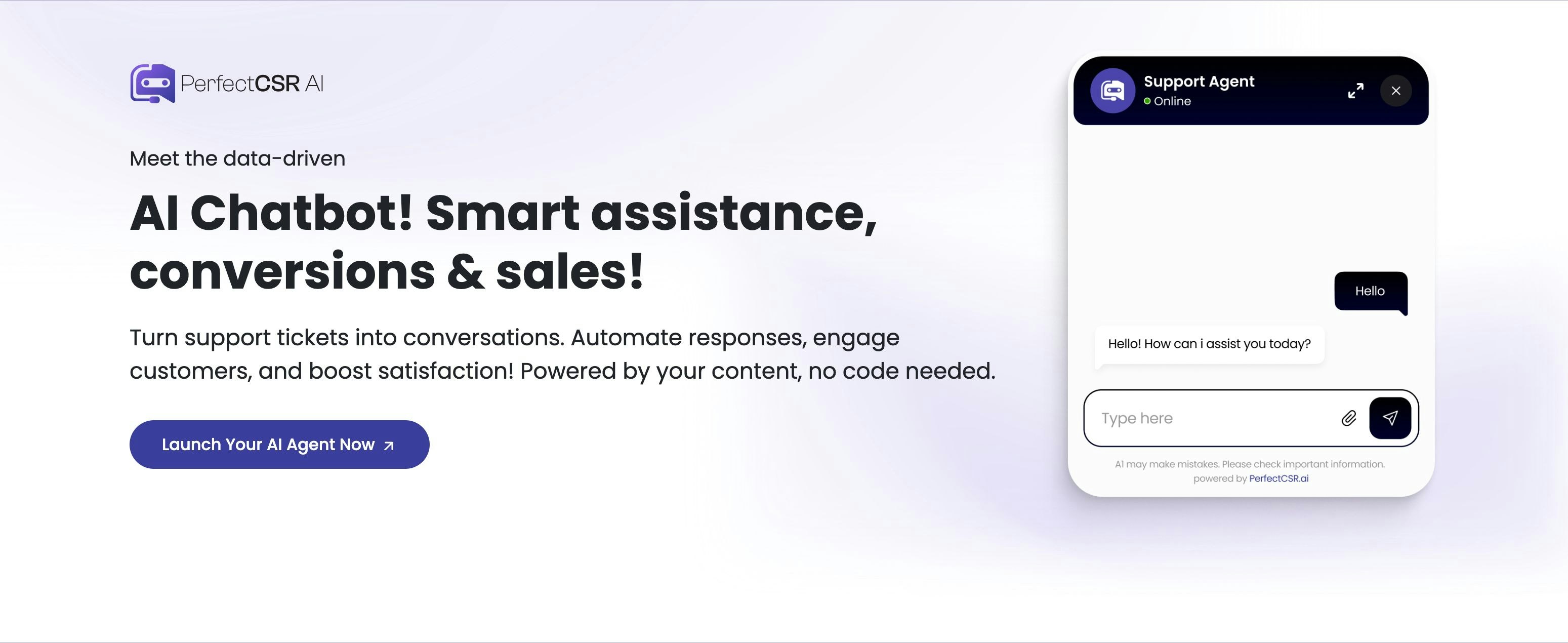 Perfectcsr - AI Chatbot voor verkoop- en klantenondersteuningsagenten media 1