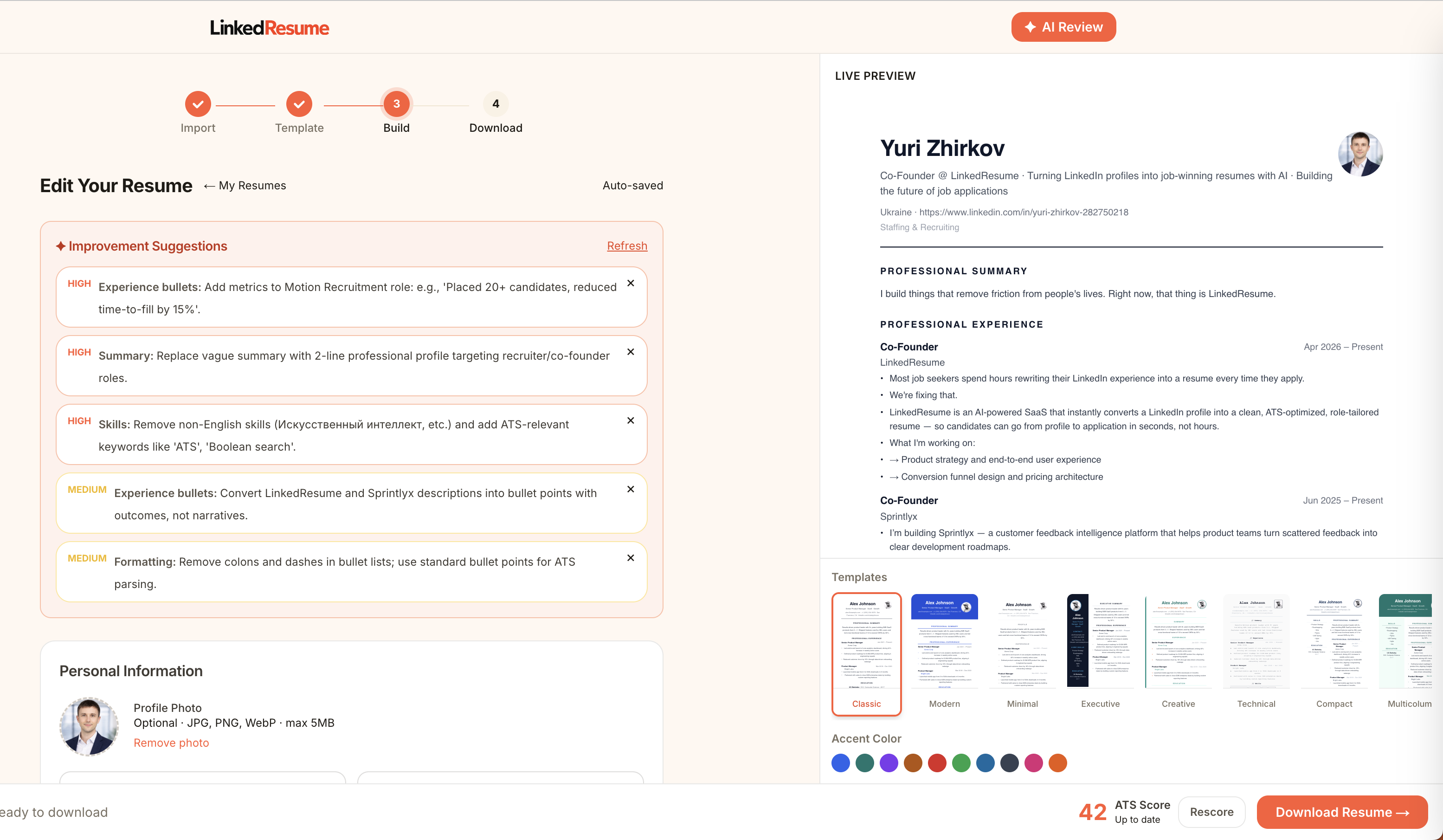 LinkedResume gallery image
