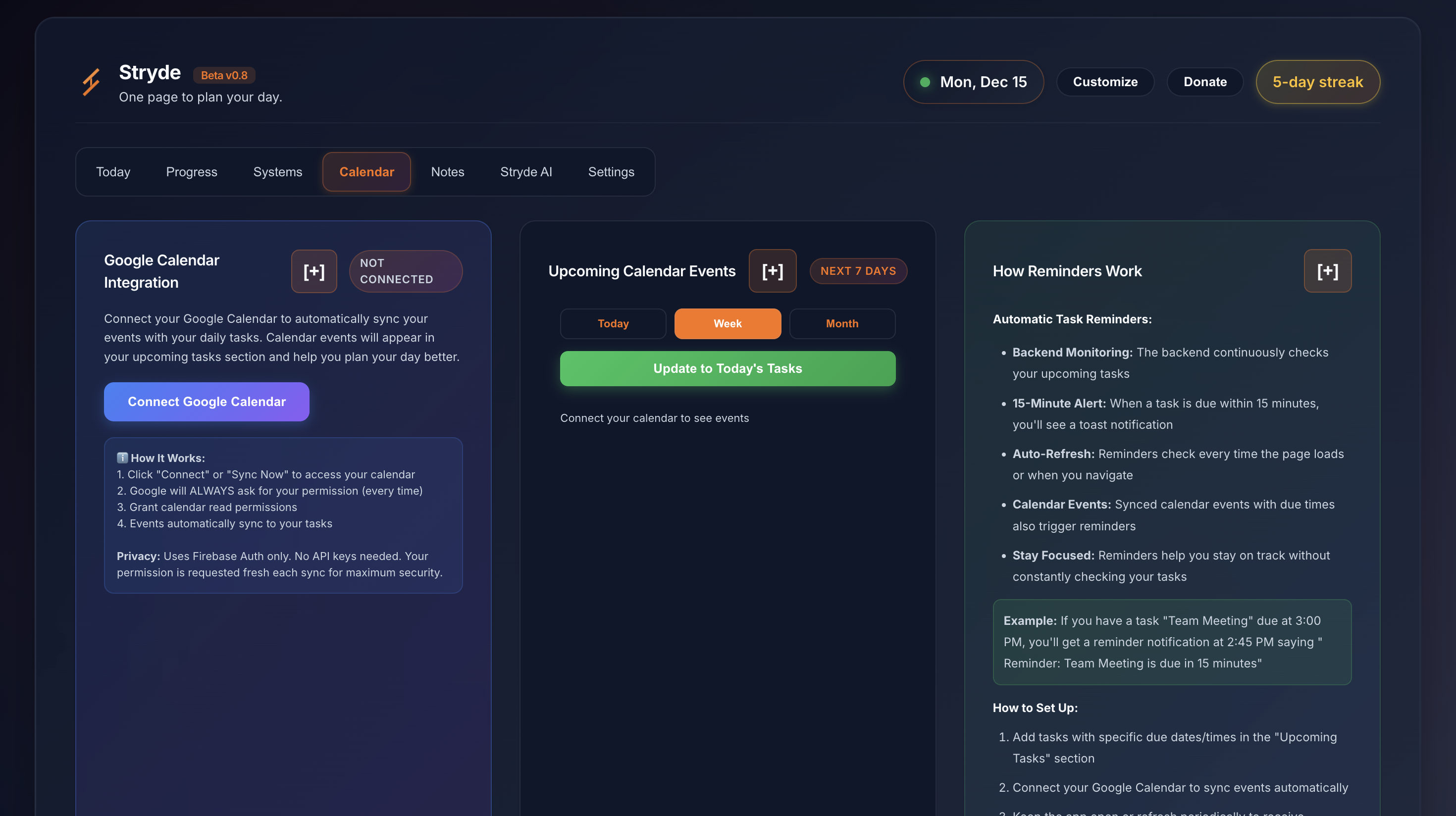 Stryde - Screenshot 4 showing product features and functionality