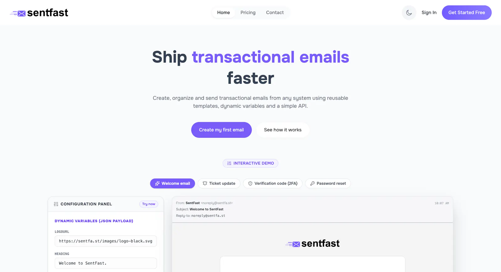 SentFast screenshot 2