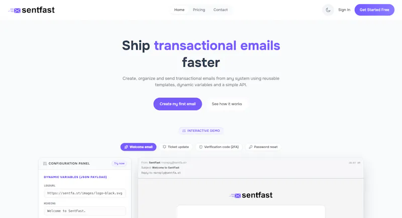 SentFast screenshot 2