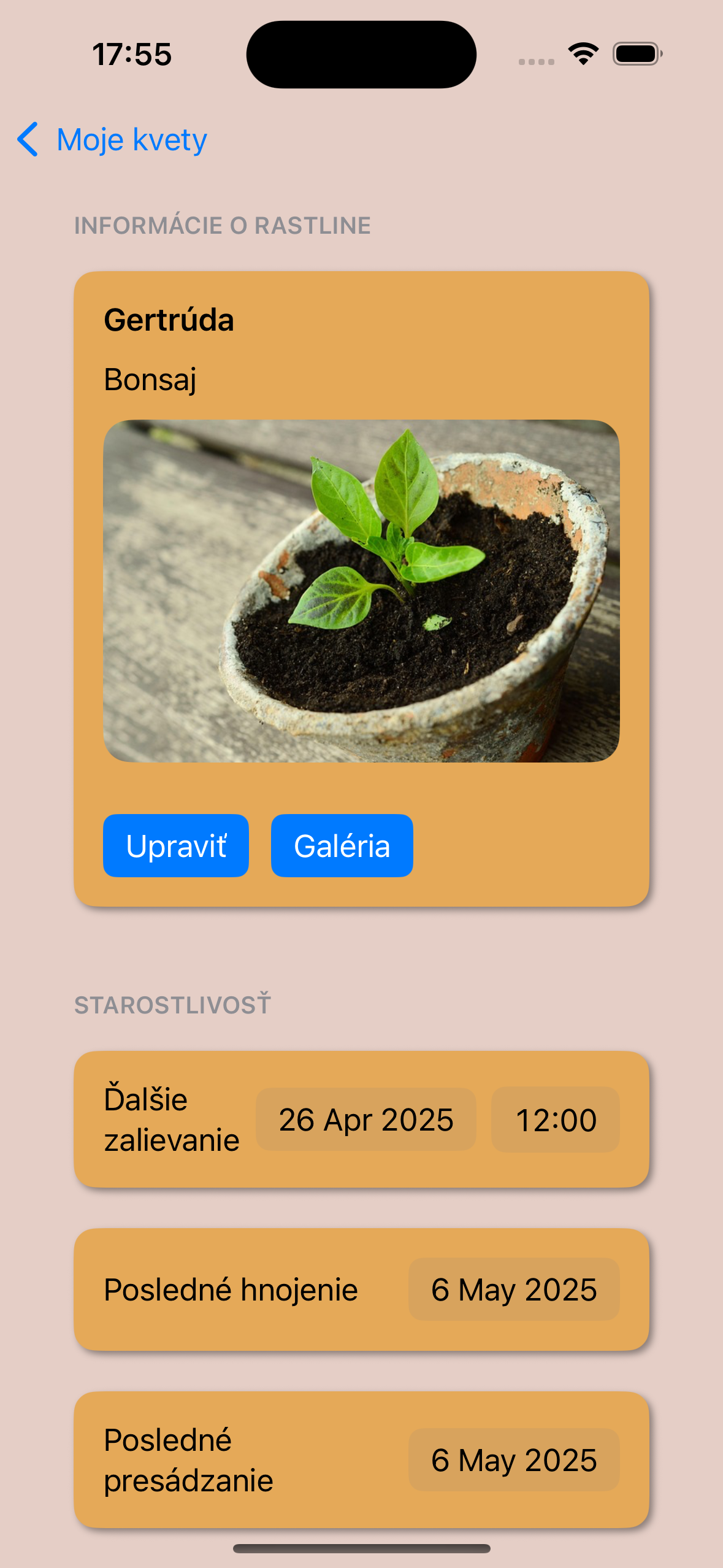 Pestuj - Slovak plant management application for home growers.  media 3