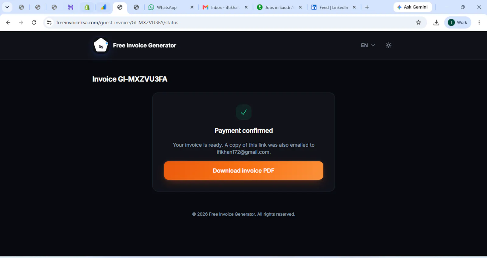 Free Invoice Generator screenshot 1