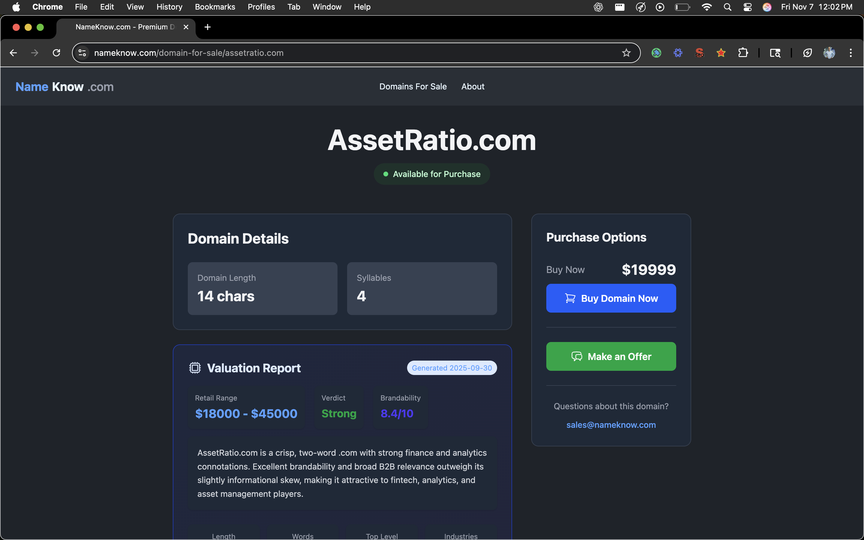 NameKnow.com - Main screenshot showing features and interface