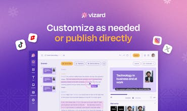 Screenshot of Vizard&rsquo;s robust community section, highlighting connections with over 30k creators and their respective profile pictures.