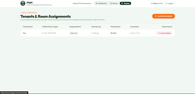 PGM - Smart PG Management screenshot 5