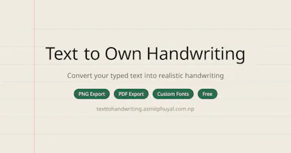 Text to Handwriting Converter gallery image