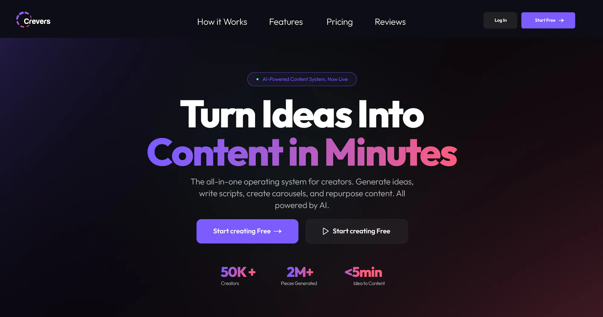 Crevers: AI Content Creation for Creator gallery image