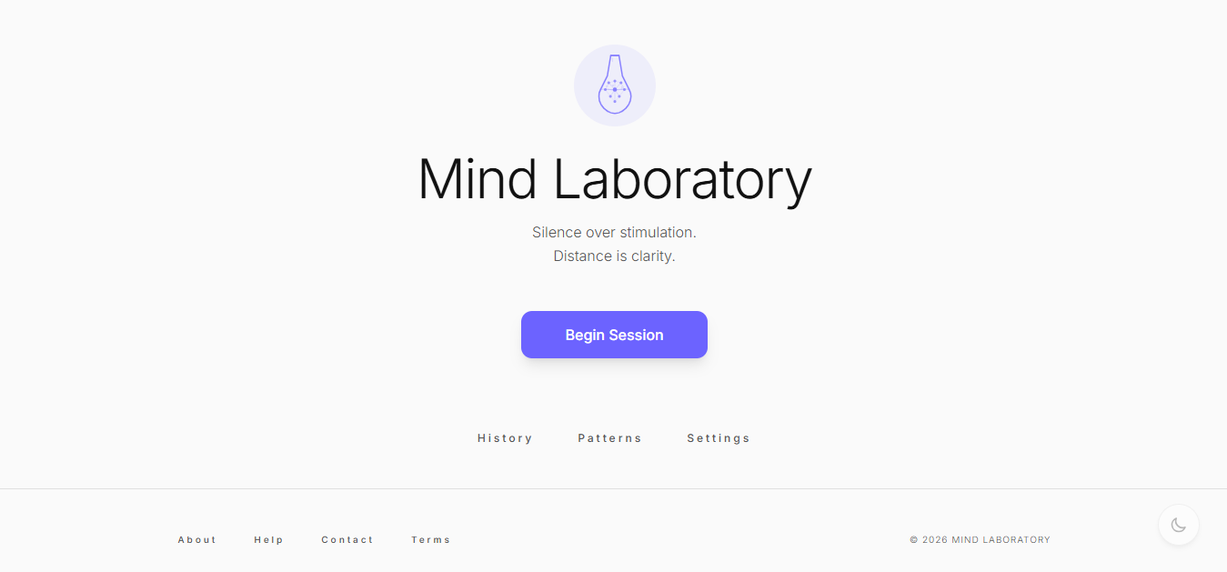 Mind Laboratory - Main product screenshot demonstrating key features and user interface