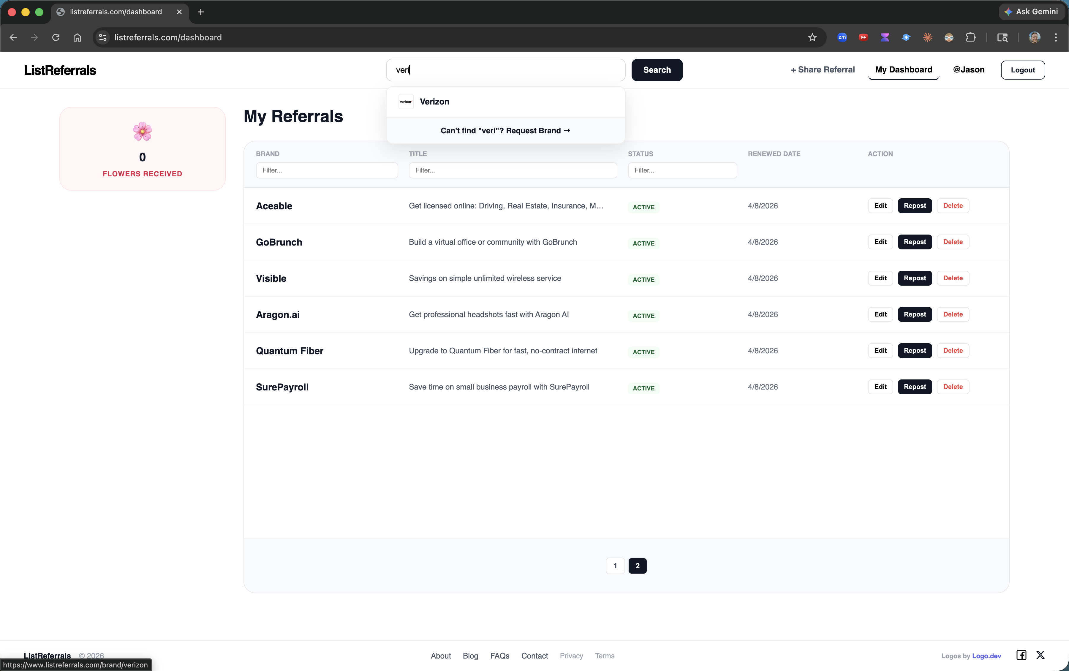 ListReferrals gallery image