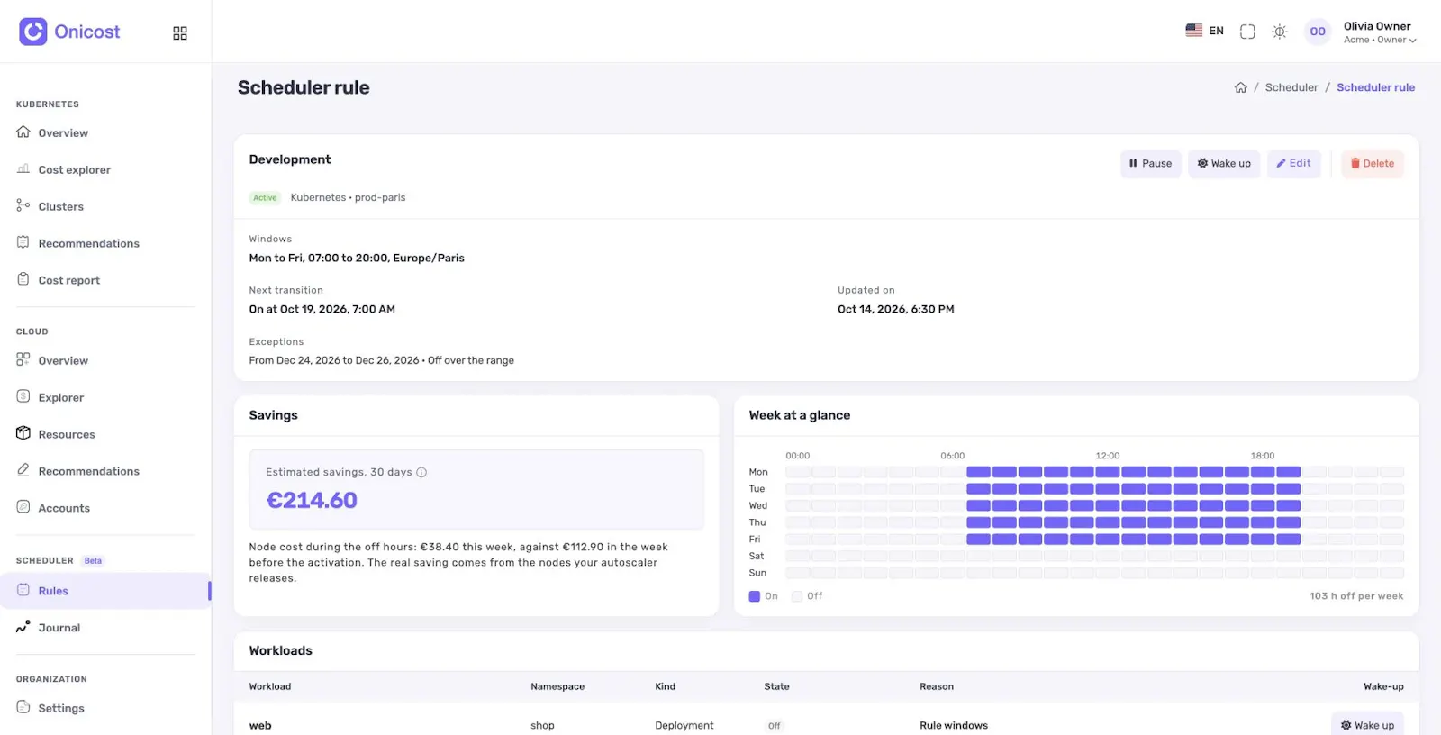 Onicost screenshot 2