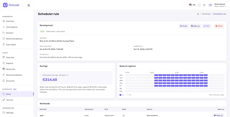 Onicost screenshot 2