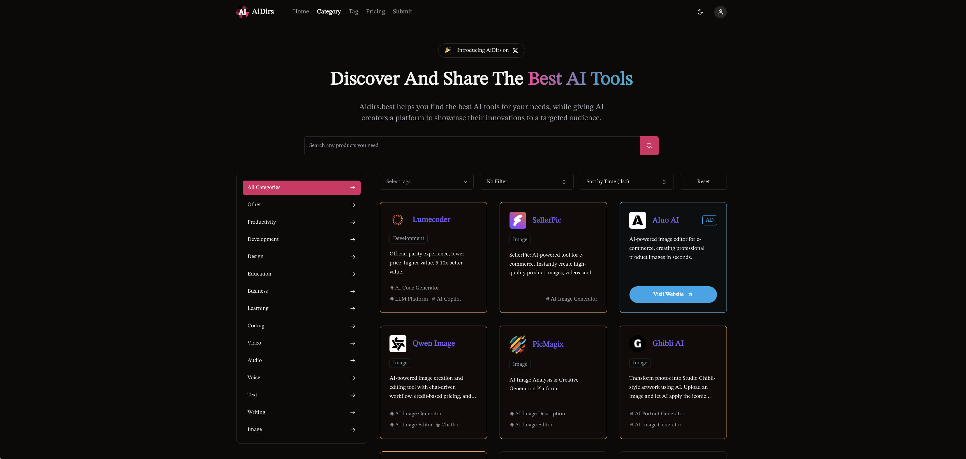 AiDirs - Screenshot 3 showing product features and functionality