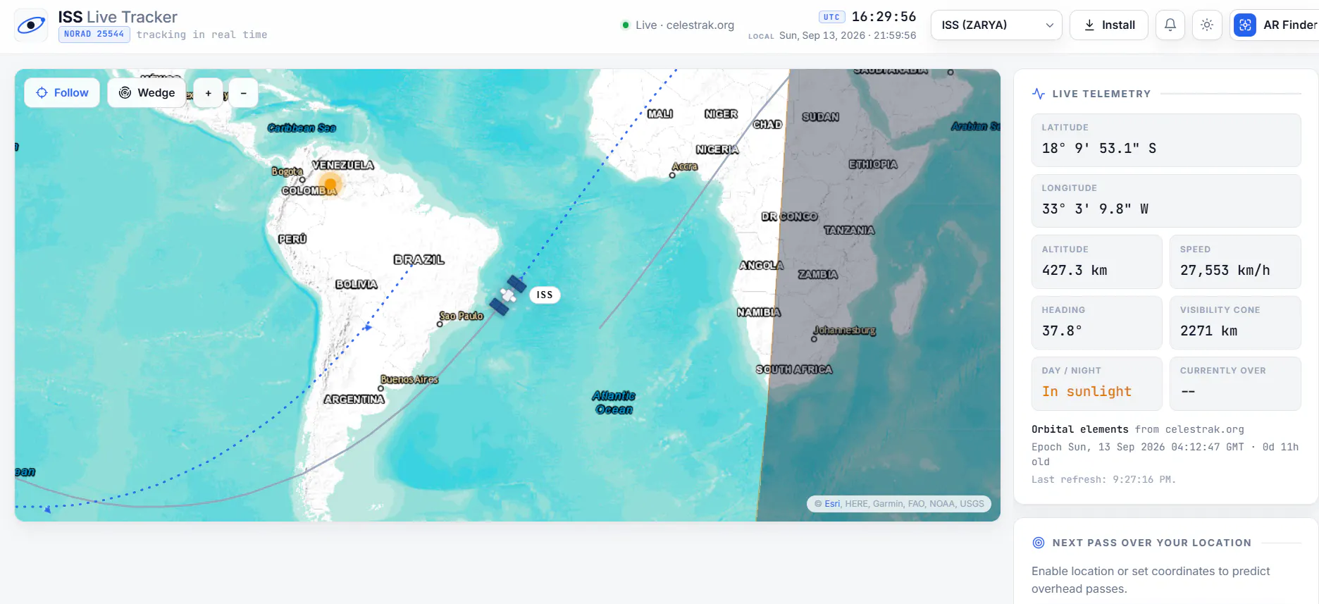 ISS Live Tracker gallery image