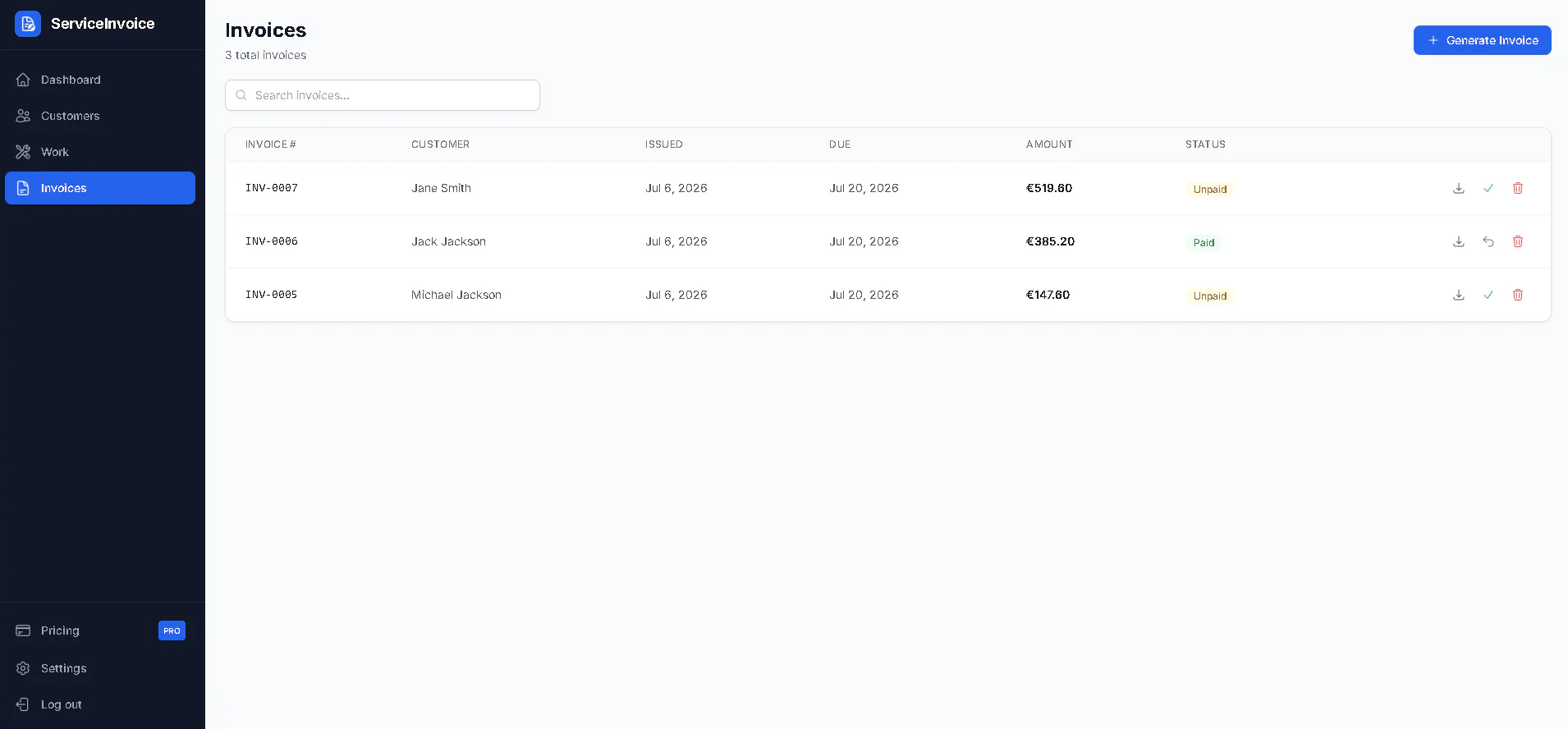 ServiceInvoice gallery image
