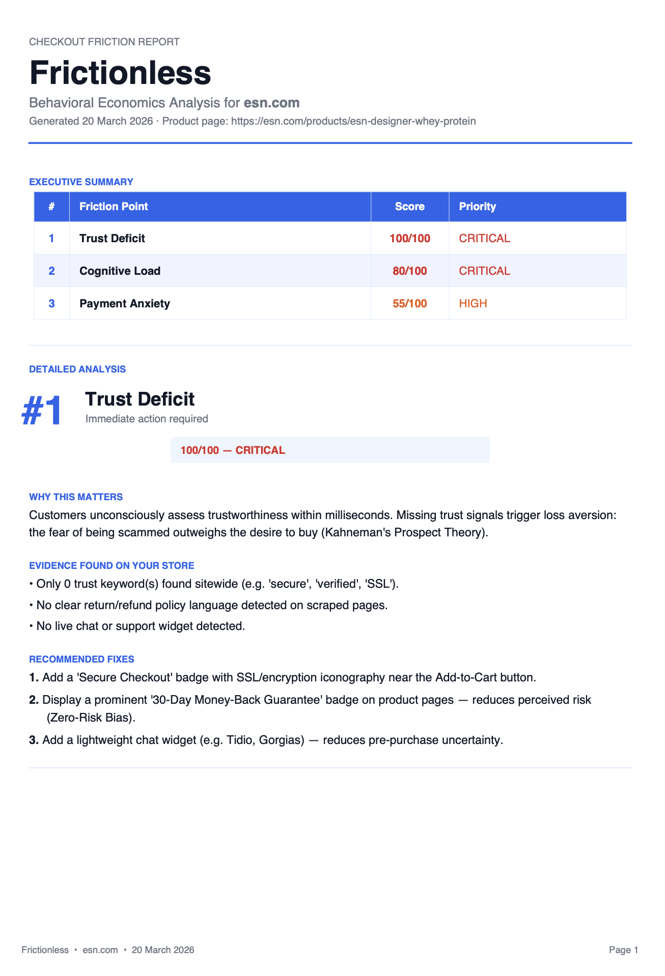 Frictionless — Shopify Checkout Analyzer gallery image