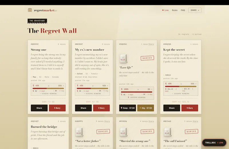 RegretMarket.lol screenshot 1