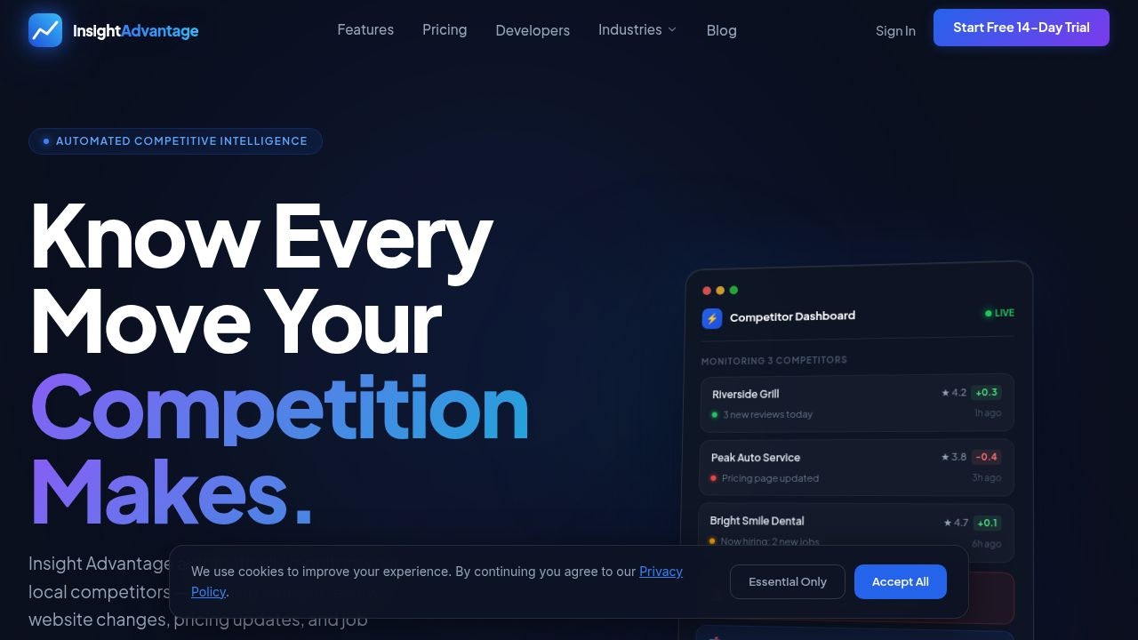 Insight Advantage  Competitor Monitoring gallery image