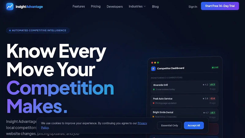 Insight Advantage  Competitor Monitoring screenshot 1
