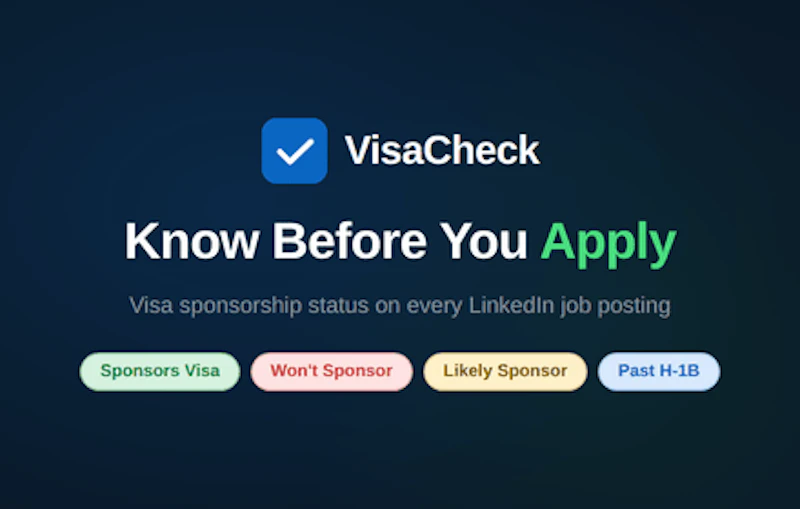 VisaCheck for LinkedIn screenshot 1