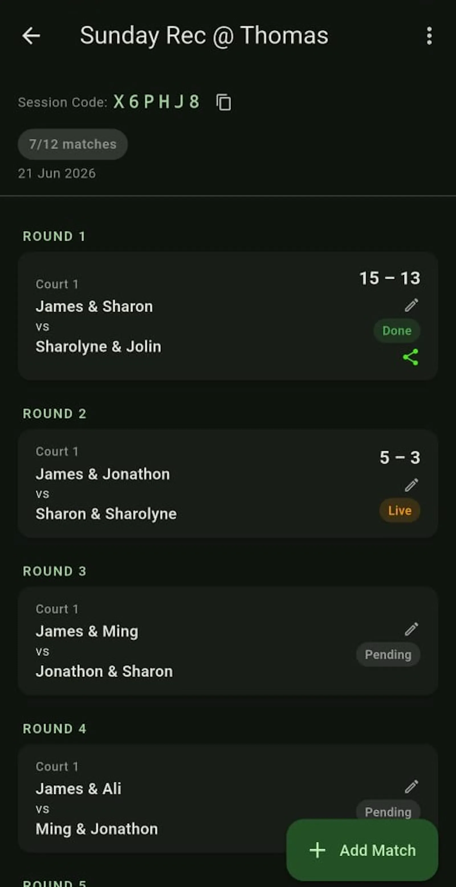 Picklelog: Pickleball Tracker screenshot 3
