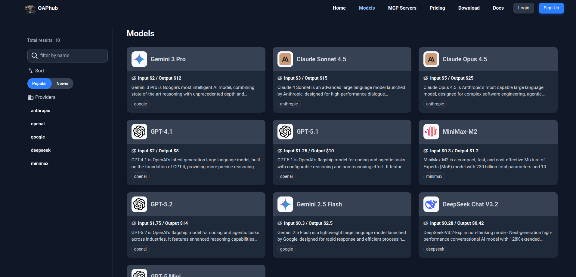 OAPhub: Open Agent Platform for MCP gallery image
