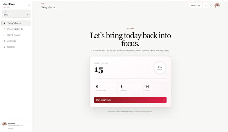 KlientFlow — Never forget client context screenshot 3