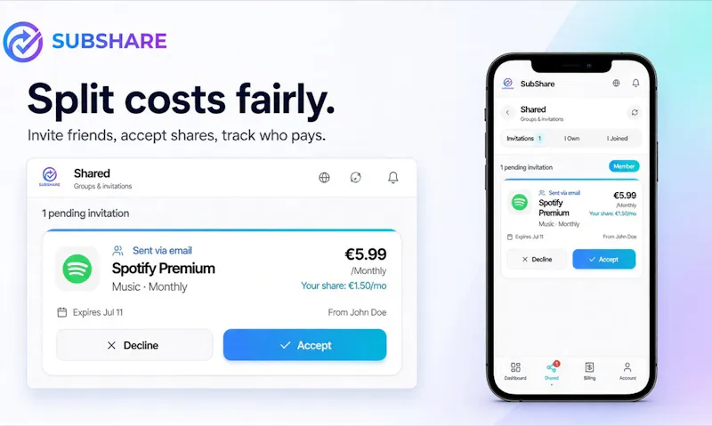 SubShare: Subscription Tracker screenshot 6