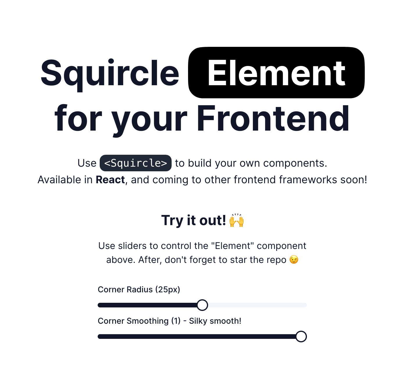 startuptile SquircleJS-A squircle element for your favourite frontend framework.