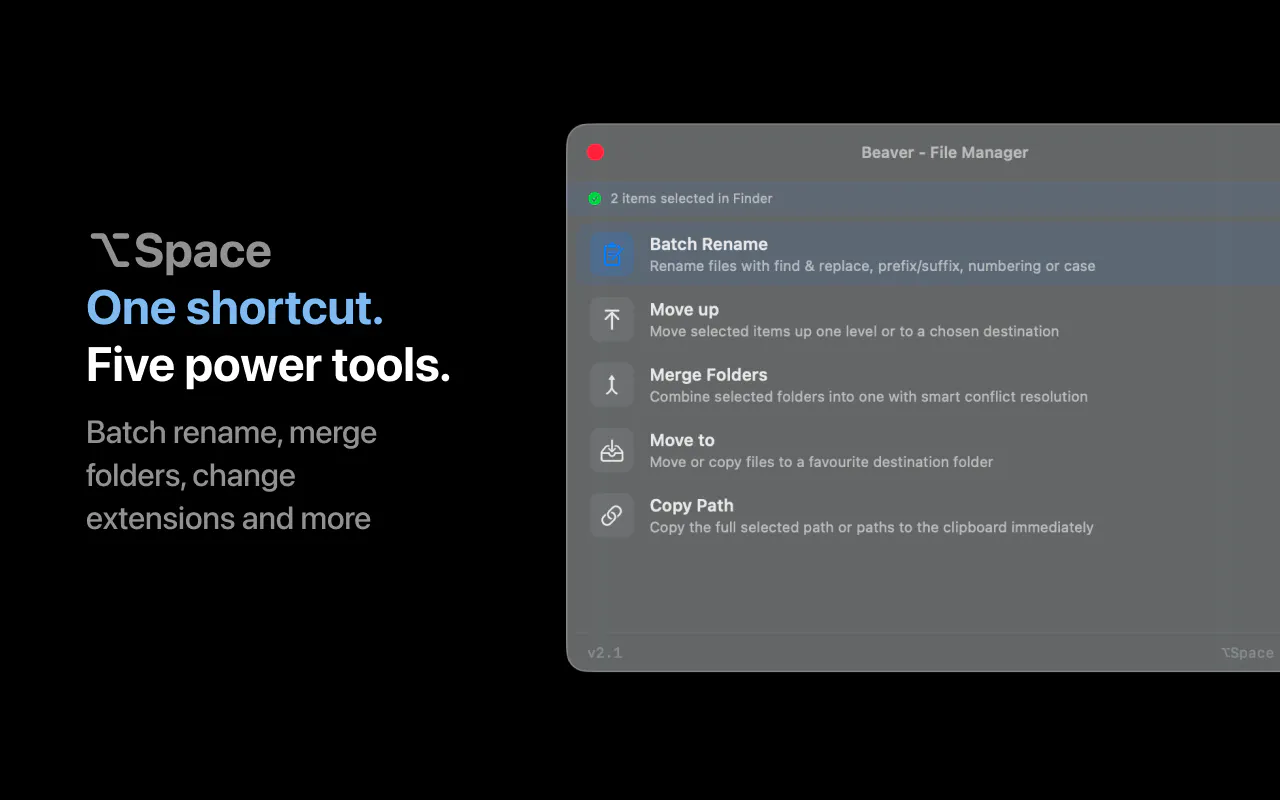 Beaver - File Manager のプロダクトバナー