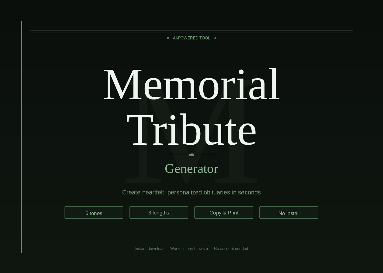 Memorial Tribute Generator gallery image