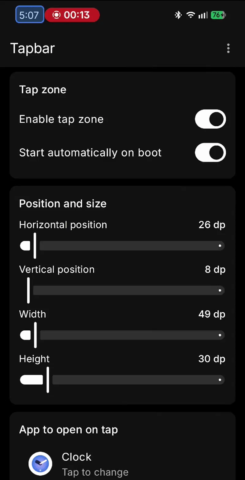 Tapbar screenshot 3