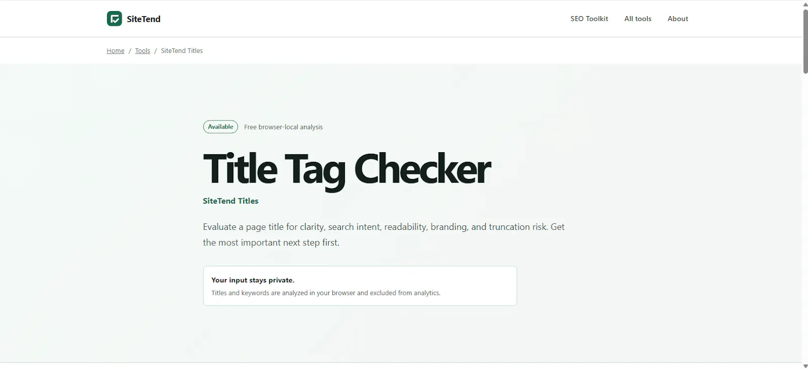 SiteTend screenshot 2