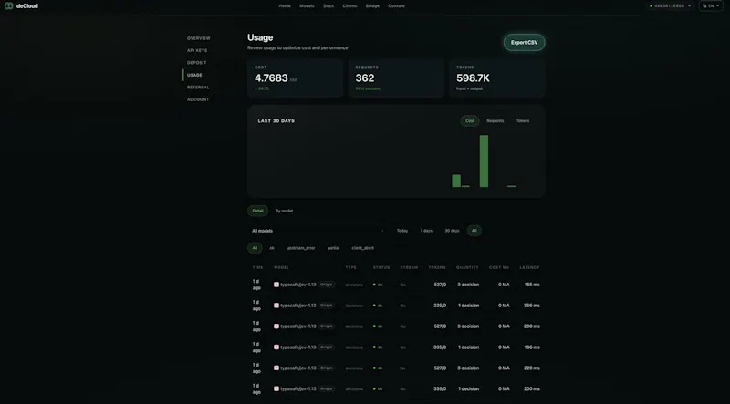 deCloud — Token Gateway screenshot 4