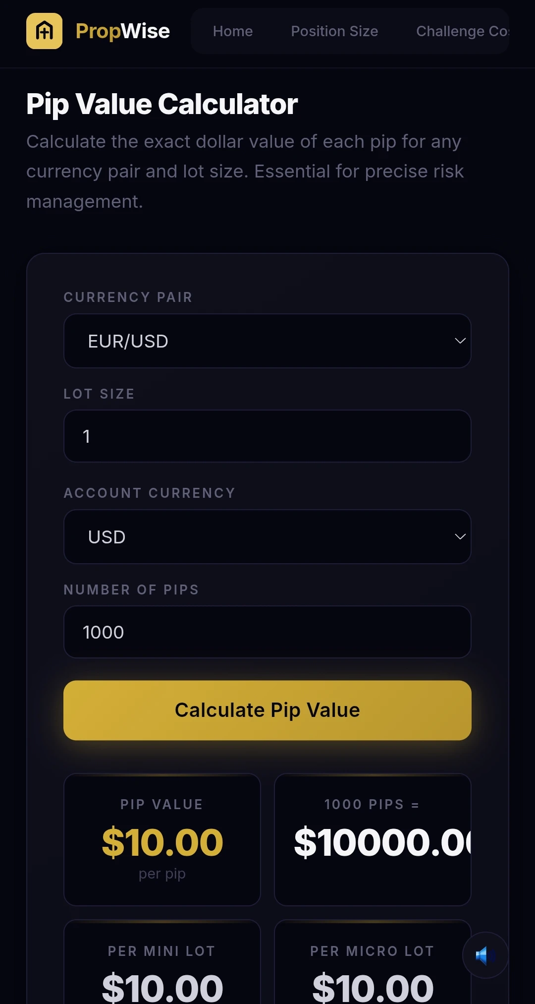 PropWise — Free Prop Firm Tools 截图 2