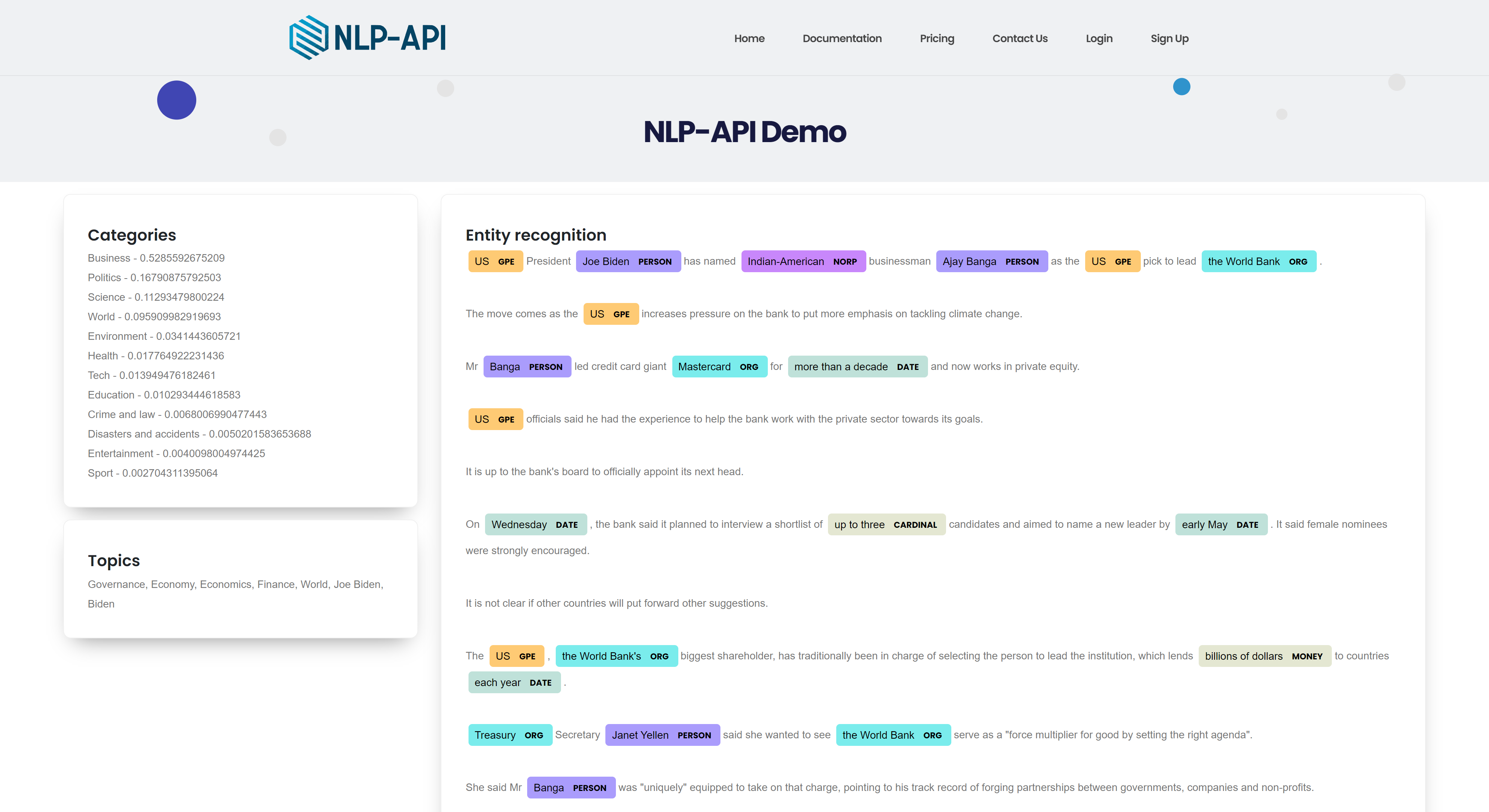 NLP-API - Herramientas de procesamiento del lenguaje natural API REST media 2