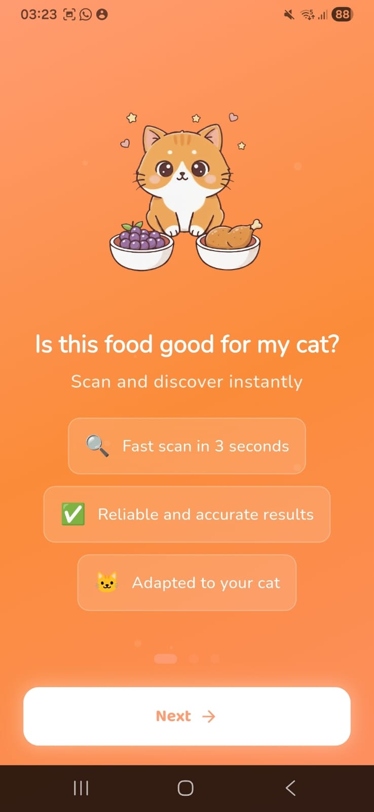Mon Chat Peut ? - Main screenshot showing features and interface