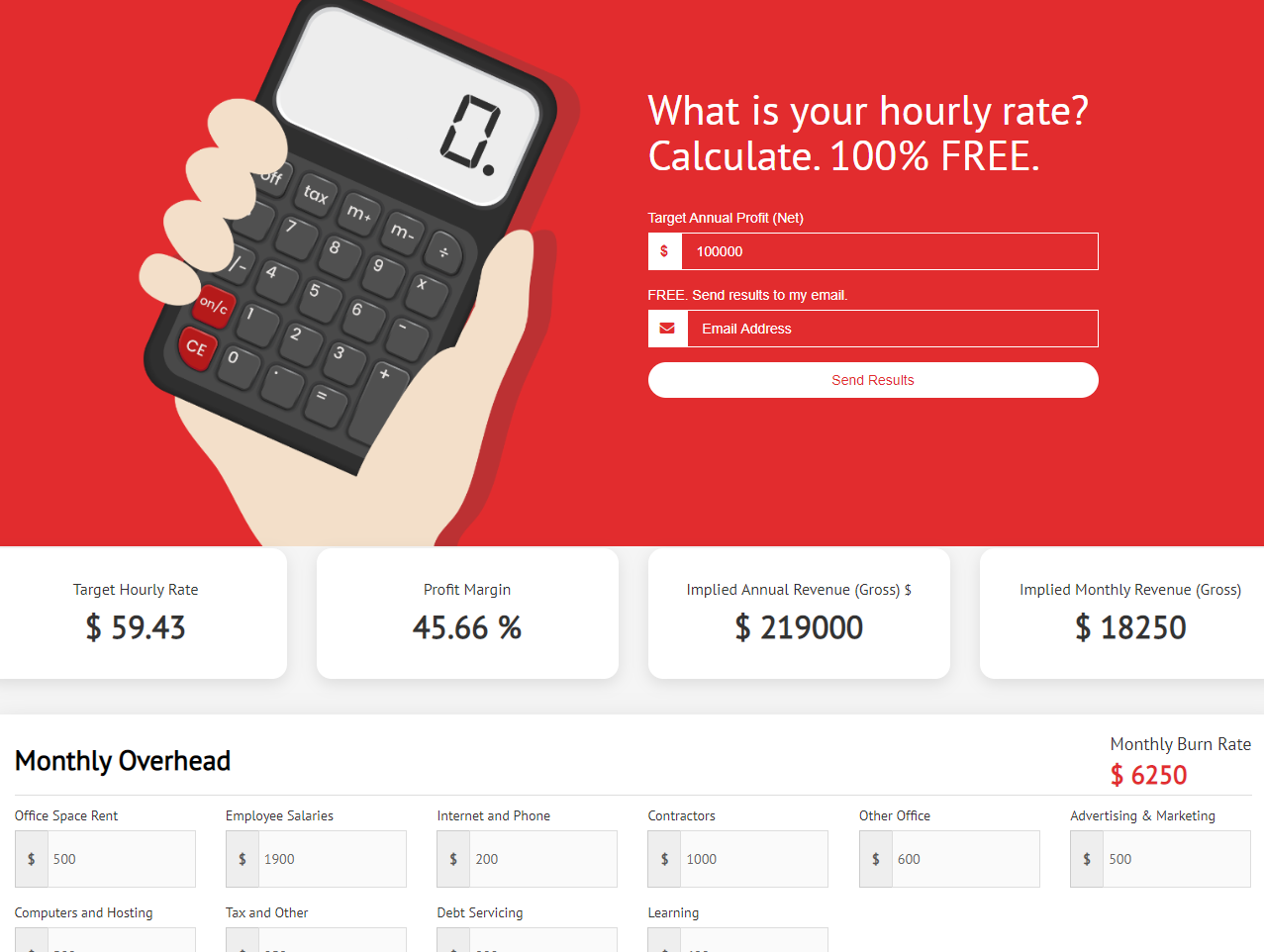 Agency Hourly Rate Calculator