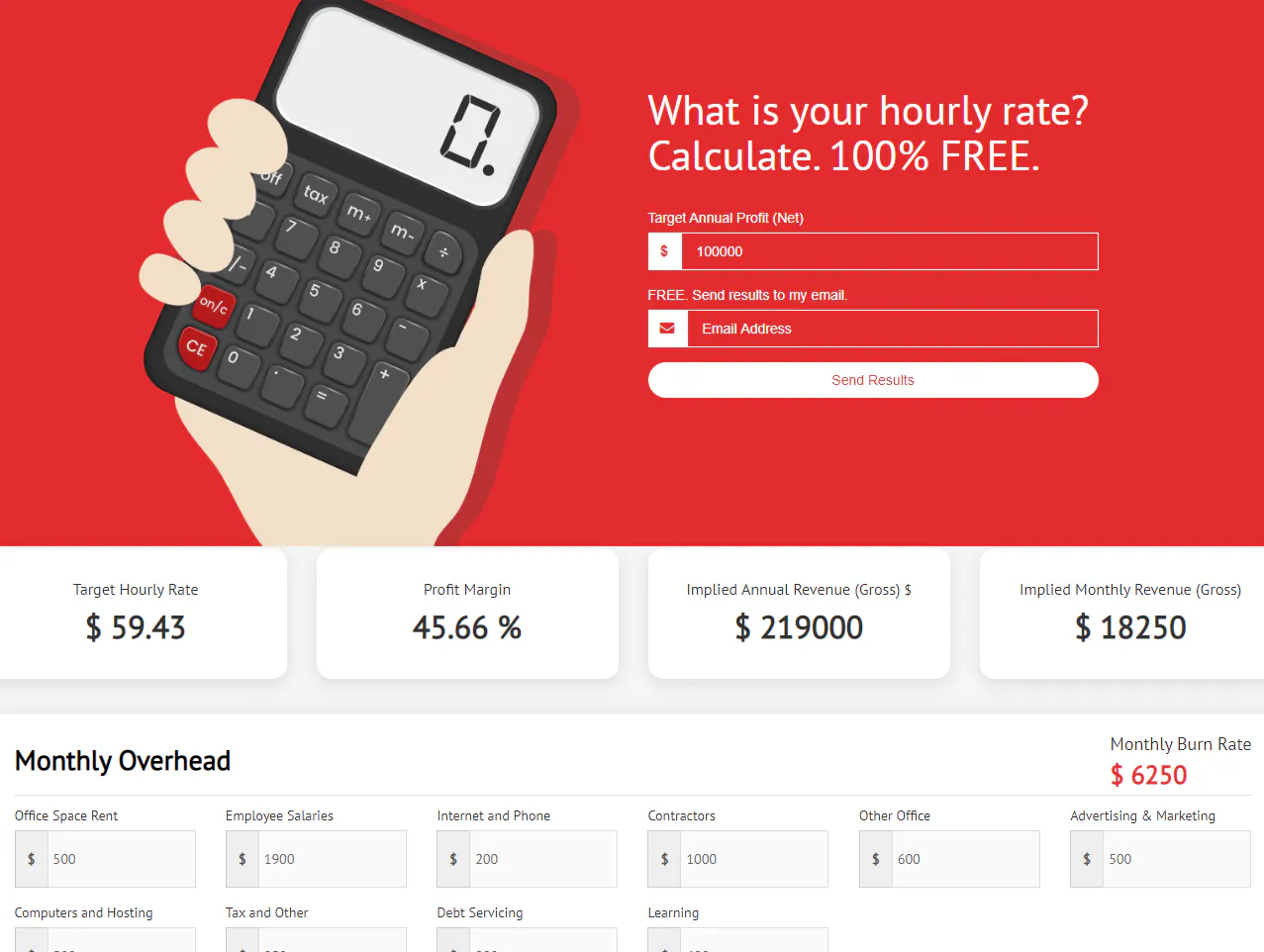 Agency Hourly Rate Calculator