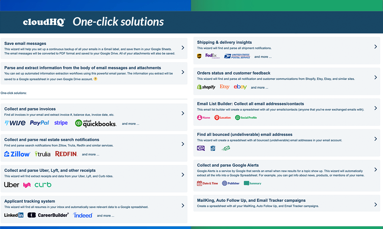 Экспортные электронные письма на листы от CloudHQ - Последователь электронной почты сделал легкий медиа 7