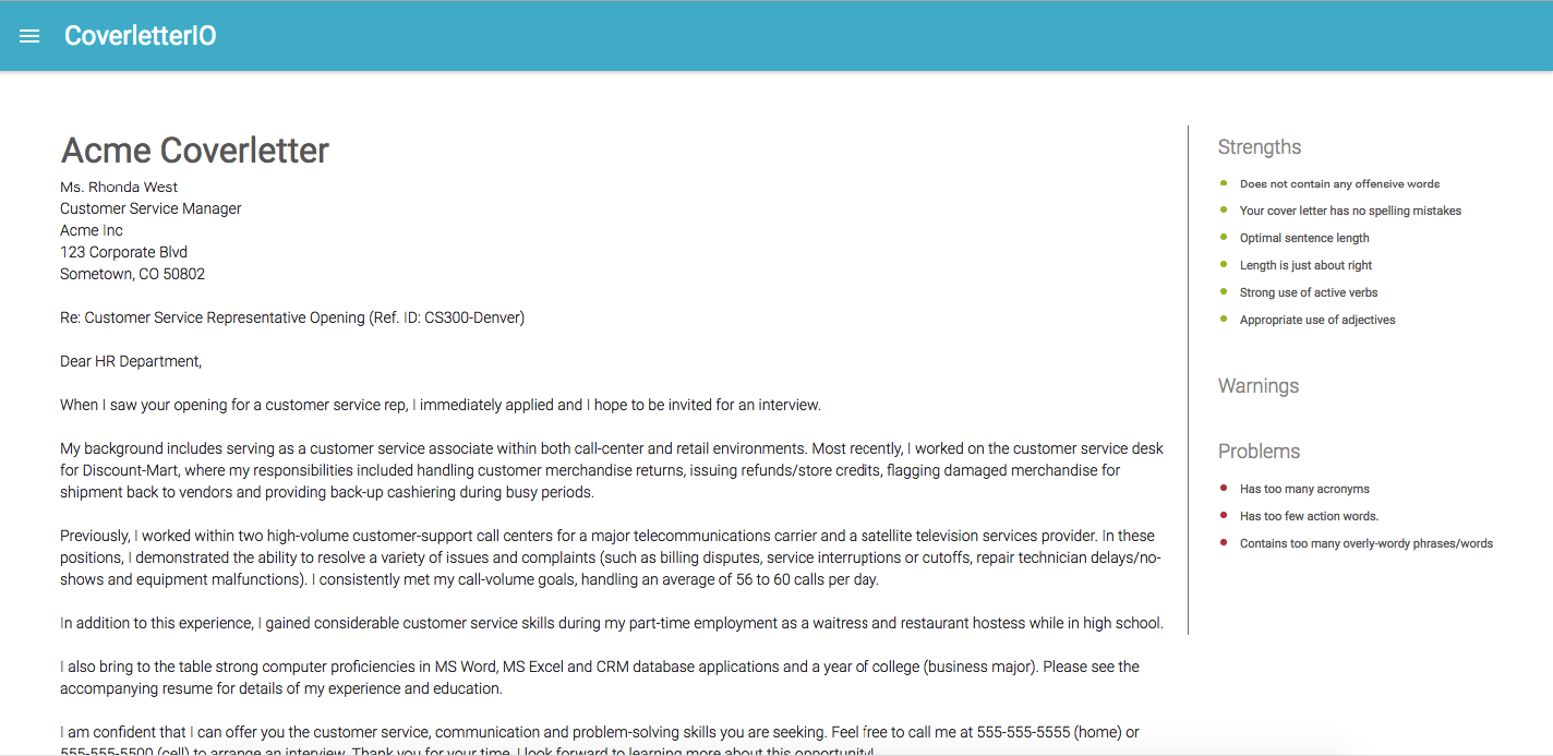 CoverletterIO gallery image