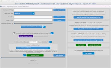 ElevenLabs Sub2SyncedSpeech Desktop App gallery image