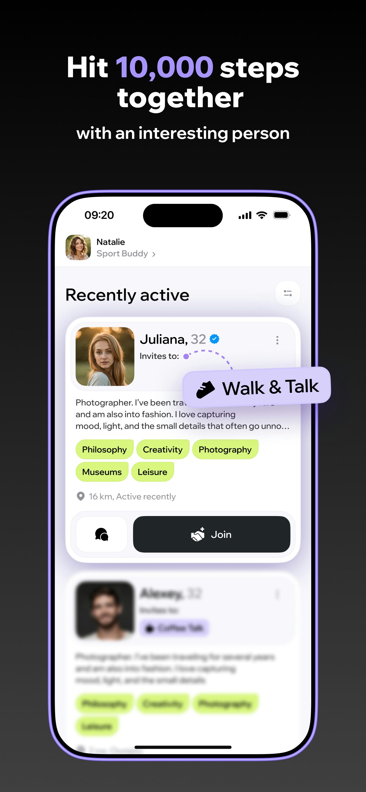 Sapian — Walks & Talks Nearby - Screenshot 2 showing product features and functionality