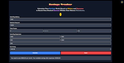 Savings Tracker gallery image