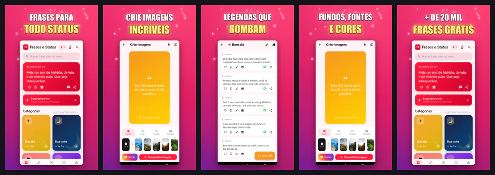 Frases para Status do WhatsApp - 10 Apps gallery image