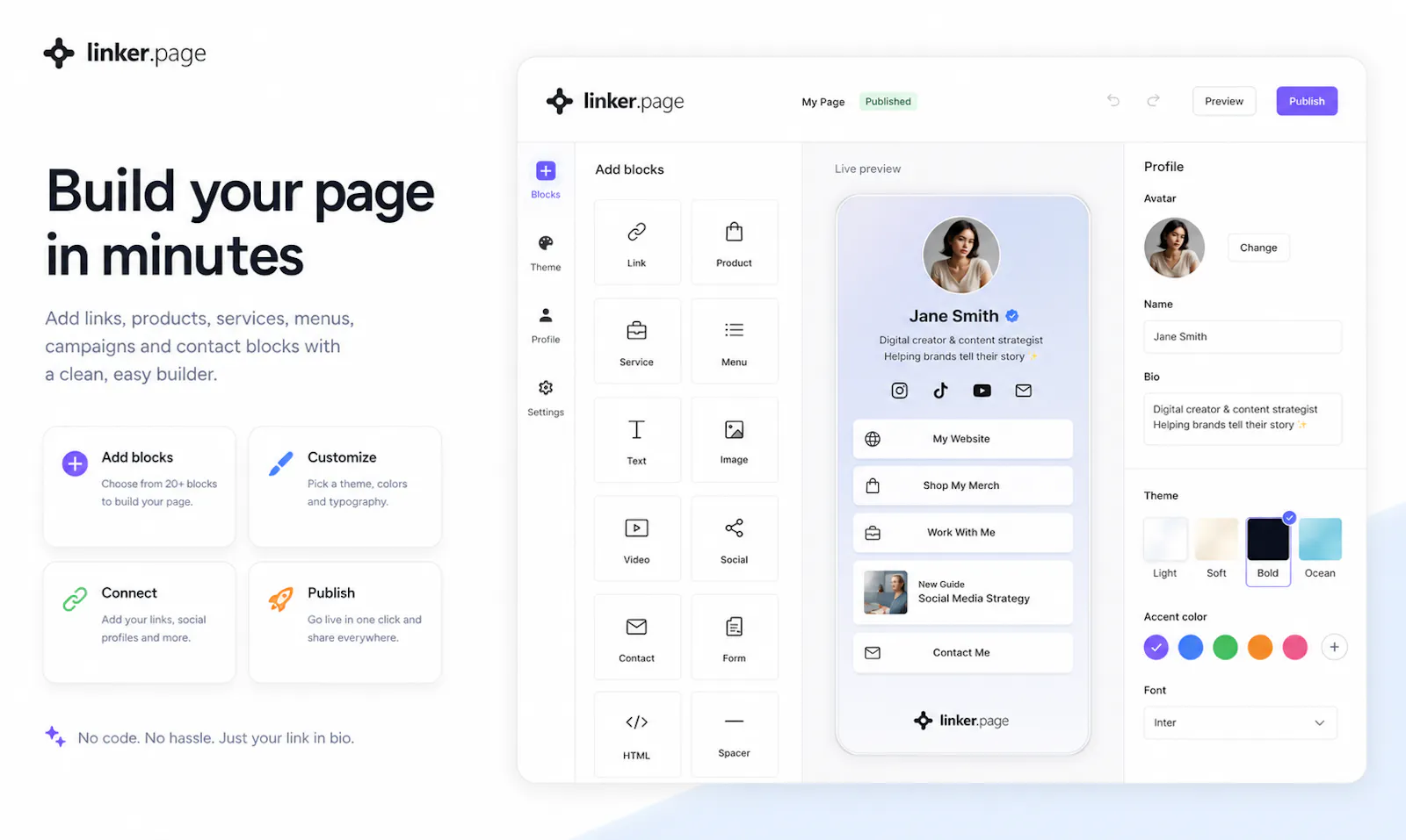 Linker.page screenshot 1