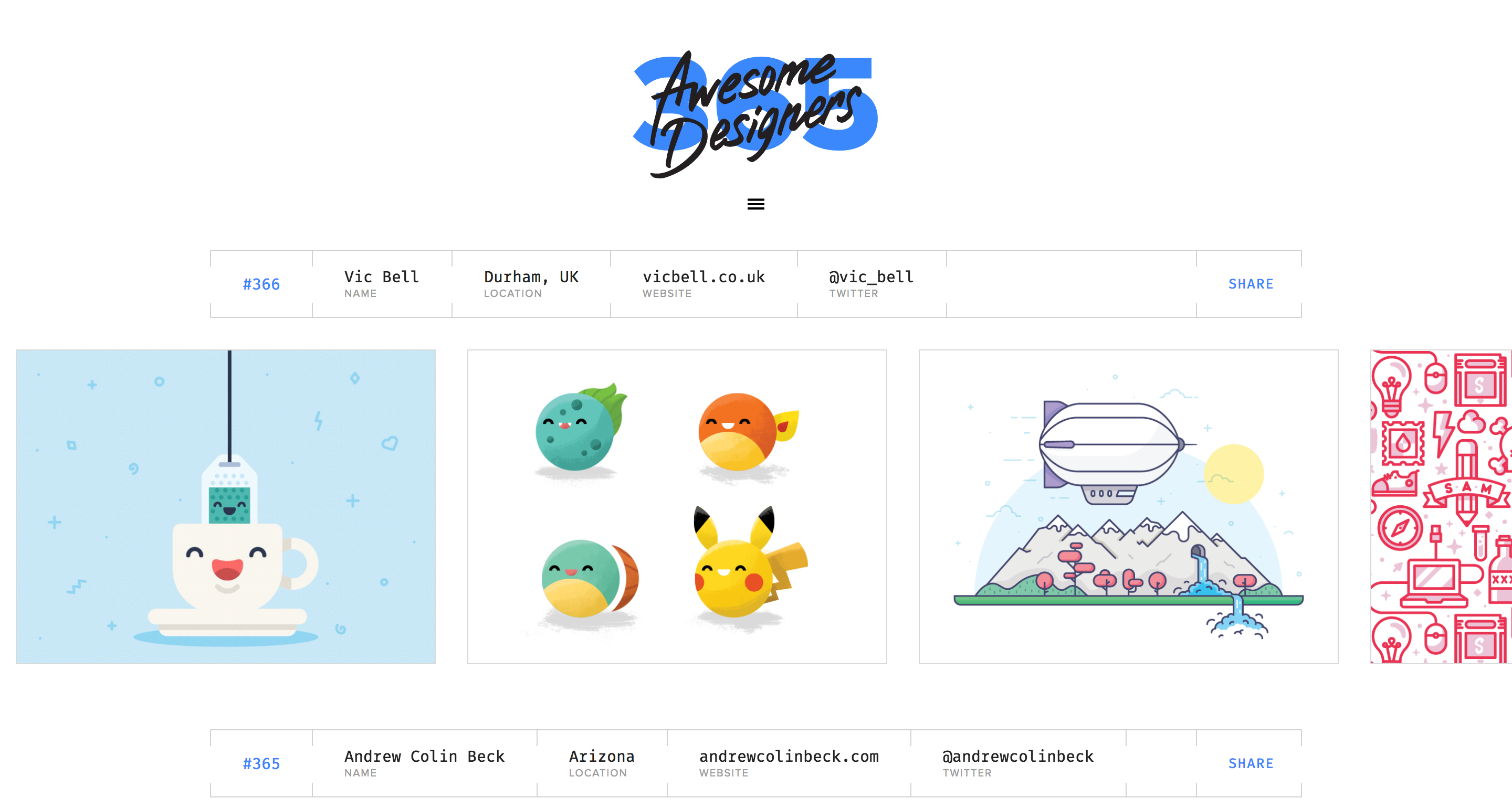 365 awesome designers gallery image