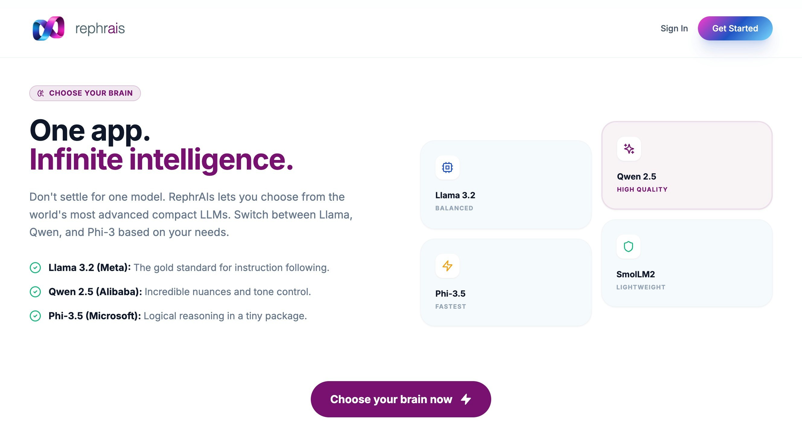 RephrAIs - Main product screenshot demonstrating key features and user interface