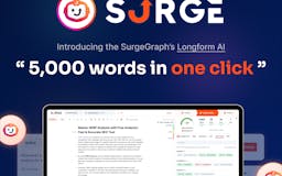 Longform AI by SurgeGraph media 1